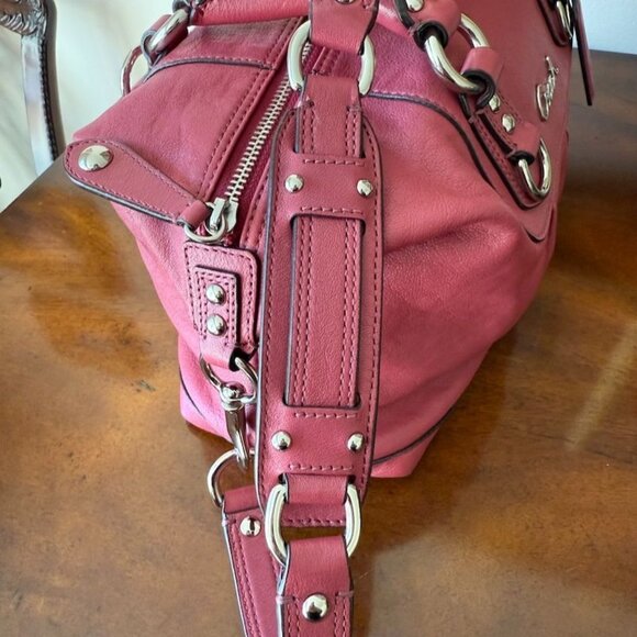 Coach F 15445 Ashley Leather Satchel Shoulder bag Handbag Pink Convertible Strap - Picture 6 of 14